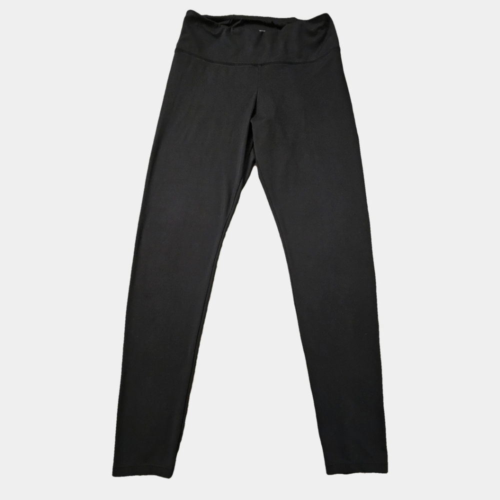 Felina Velvet Soft Pull-On Mid-Rise Black Leggings Size L